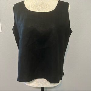 100% Linen Painted Pony Made in the USA Classic Black Sleeveless Women’s XL